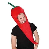 Novelties Chili Hot Pepper Plush Costume Hat Unisex Adult Funny Vegetable Food Costume Party Dress Up Accessories