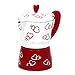 WE-WHLL cafetière imprimée Coeur Rouge en Alliage d'aluminium Moka Pot Espresso Moka Latte percolateur Filtre Cafetera pour Cuisine-2