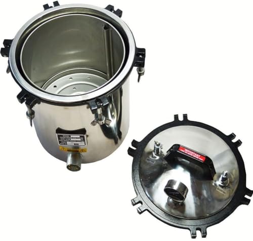 TINTON LIFE Electric Pressure Canner 4.7 Gallon Autoclave Steam Sterilizer 18L 110V Portable Stainless Steel Shell Pressure Tank