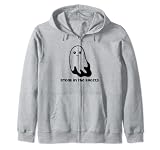 Disfraz de fantasma divertido en las sábanas, meme de Halloween Sudadera con Capucha