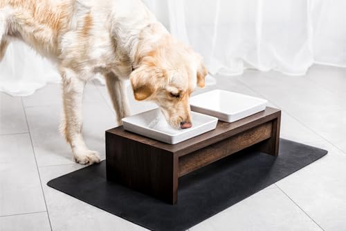 Miggo® Saugfähige Premium Napfunterlage für Katzen und Hunde 70x100 cm Schwarz Futtermatte Futterunterlage Hundenapf Fressnapf Katze rutschfeste Unterlage Für Futter, Wasser, Brunnen, Kunstleder XXL