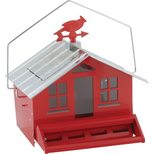 Perky-Pet Squirrel-Be-Gone II Country House Bird Feeder with Weathervane - 8 lb Seed Capacity -...