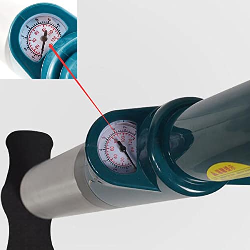 Desatascador de aire para inodoro, desatascador de alta presión con 4 ventosas de diferentes tamaños, herramienta de desatasco para tuberías con manómetro, desatascador de acero inoxidable para cañerías miniatura 4