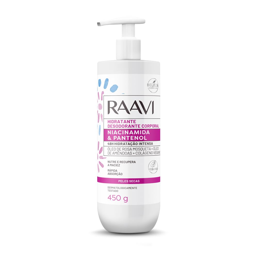 Raavi – Creme Hidratante Corporal com Niacinamida e Pantenol • 450g em promoção! Veja a oferta e mais achadinhos de Hidratantes Corporais 2 Hoje é o melhor dia para comprar Raavi – Creme Hidratante Corporal com Niacinamida e Pantenol • 450g com aquele preço maroto! Promoção! Aproveite a oferta! 2