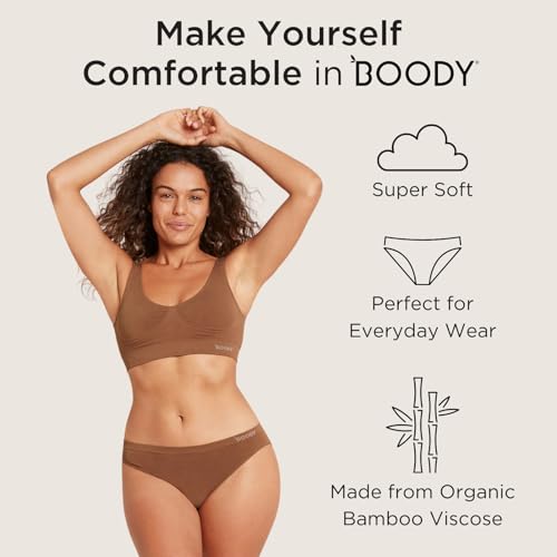 Image of Boody -Classic Bikini -Women's Underwear -Mid Rise, Moderate-Full Coverage Fit -Soft, Flat-Ribbed Waistband -Bamboo Viscose