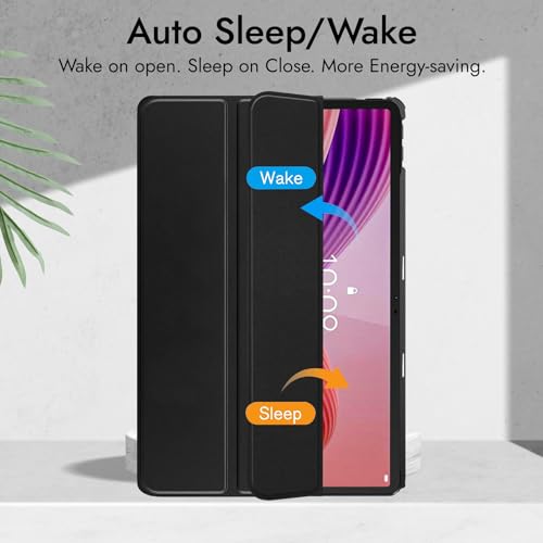 Image of Robustrion Cover for Lenovo Tab 10.1 inch 2025 Cover Case, Trifold Flip Cover Case for Lenovo Tab 10.1 inch Tablet Cover TB-311FU /311XU - Black