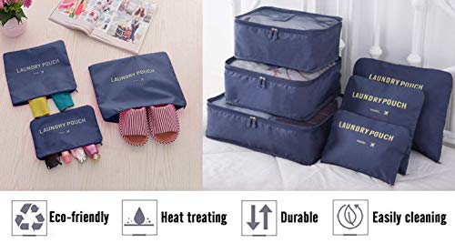 Vicloon Koffer Organizer, 8-in-1-Set Gepäck Organizer, wasserdichte Reise Kleidertaschen umfassen 2 Schuhbeutel… – Ansicht 6
