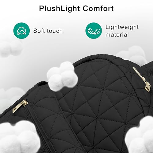 Image of REVOTRA Backpack for Women, Small Backpack, Mini Puffer Quilted Bag Water-Resistant Casual Daypack for Travel College Gym
