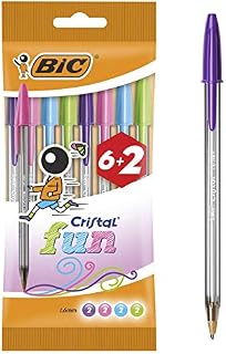 BIC 8963811 â Pack of 6 + 2 Pens, Multi-Colour