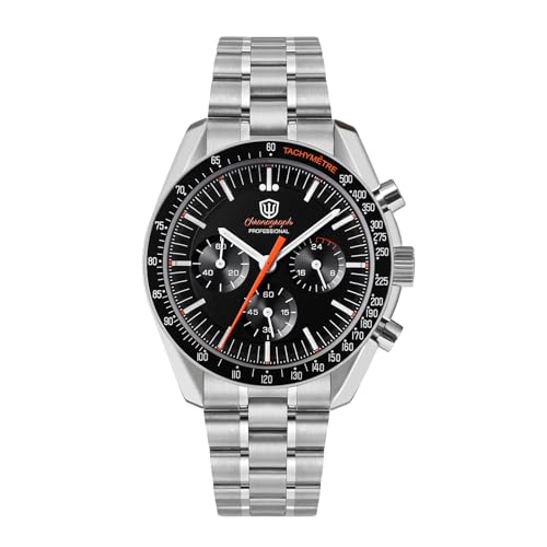 Image of watchdives WD1863 Men Chronograph Watch Japan VK63 Quartz Sports Watches 40mm Bubble Sapphire Crystal Wristwatch 100M Dive Watch