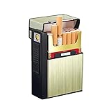 【2-in-1 Zigaretten- und USB-Feuerzeug】 Kombinieren Sie das Zigarettenetui mit einem wiederaufladbaren USB-Feuerzeug.