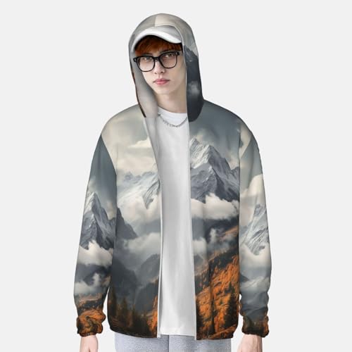 Chaqueta de Protección Solar para Hombre con Capucha y Cierre Completo miniatura 3