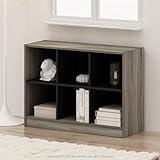 Furinno Basic Bücherregal, 3x2 Bücherregal, Würfel-Organizer-Schrank mit Regalaufbewahrung, 30 x 80 x 60, für Wohnzimmer, Schlafzimmer, Home Office, Französische Eiche