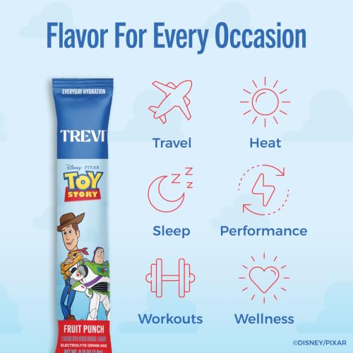 Image of TREVI Electrolytes Powder Packets, Sugar Free Hydration Fruit Punch 20 Pack | Essential Daily Drink Mix, 0 Sugar, Magnesium, Potassium, Vitamin C, Calcium, B6 & B12 Vitamins