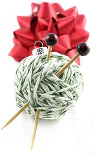Yarn Ball Christmas Ornament Gift for Knitters Handmade Christmas Tree Decoration