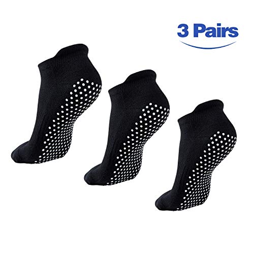 Grip Non Skid Anti Slip Socks for Women and Men,3 Pairs Unisex Socks