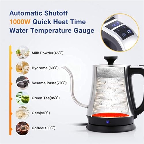 Hervidor eléctrico con control de temperatura acero inoxidable miniatura 6