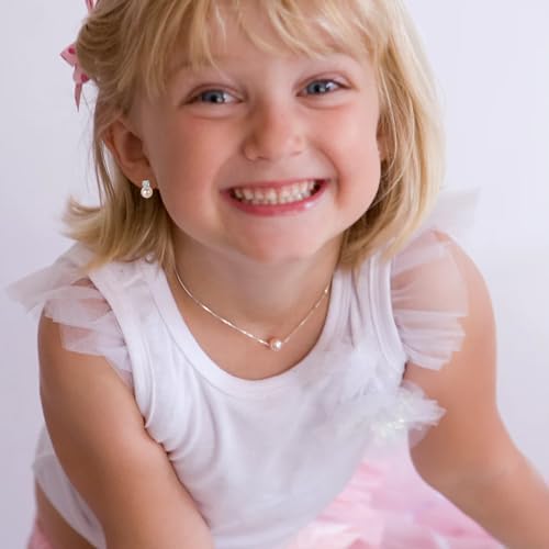 S925 Sterling Silver Pearl Necklace and Pearl Earrings,Birthday Gifts for Women Girls Age 7 9 10 13 16 18 21 30 40 50 60, Christmas Day Gifts for Daughter, Mom, Friend, Wife2