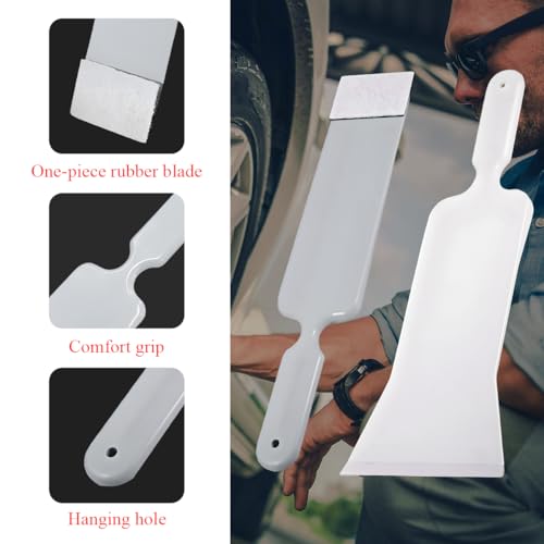 Image of Yourkar 2 PCS Car Paddle Bulldozer Squeegee, Long Handle Window Tint Film Installation Tools, Paddle Bulldozer Scraper for Car Front Rear Windows Glass Cleaning, Car Accessories