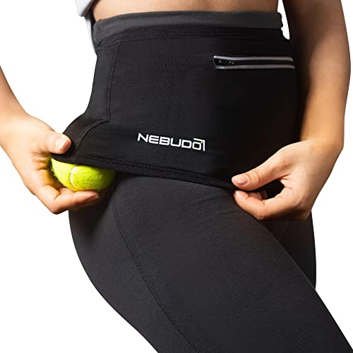 Nebudo Tennis Ball Band Holder Pickleball Tennis Balls Pickleballs Holding Accessory for Women Skirt Men Waist Hip Bags Accessories (XL: 41