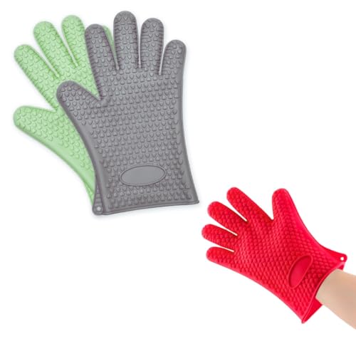 Luva Culinária de Silicone Resistente ao Calor, 27 cm, Cores Sortidas