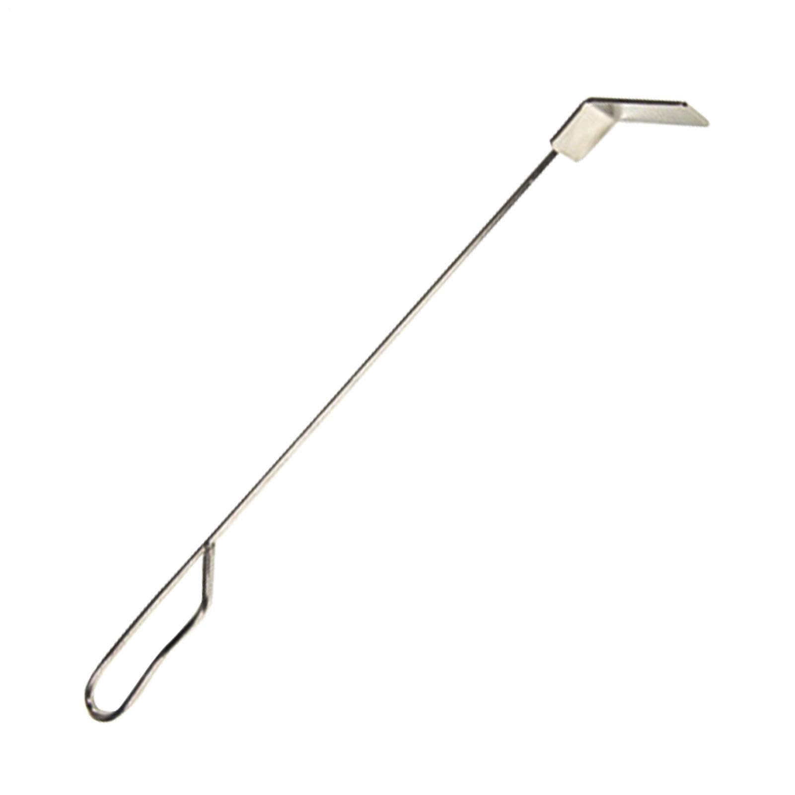 Grill Fire Rake - Metal Handle Cleaning Tool, Elongated Coal Adjuster, Ash Removal Rod | Fire Management Raking System, Ember Adjustment Control Tool, For Kettle Grill Outdoor Cooking Activity
