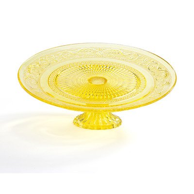 Renaissance 10" Footed Cake Plate Color: Yellow