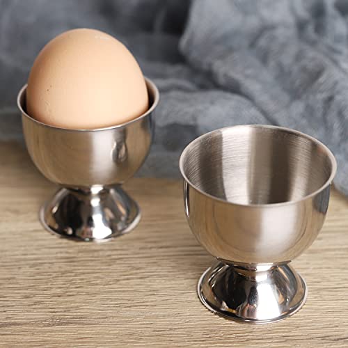 Egg Holder Cup Set Of 12 Egg Cups For Soft & Hard Boiled Eggs Stainless Steel Egg Holders Kitchen Tool #TOP5