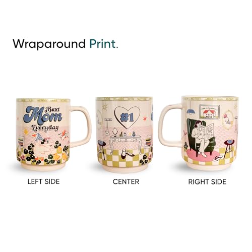 Image of Shay Mom Printed Ceramic Coffee Mug, 300 ml | Gift for Mother, Mom, Mum | Tea, Coffee Mug for Home & Office Use(Rise Mug -1 pc - Mom)