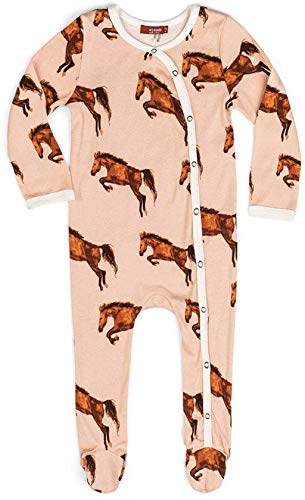 MilkBarn Organic Footed Romper Girls 0-3M