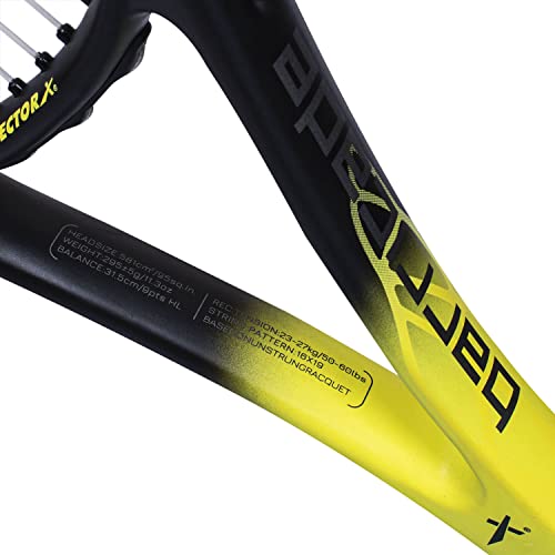 Image of Vector X Barricade Adult Men Recreational Composite Full Cover Tennis Racket Lightweight|105 sq in Head|Pre-Strung Beginner Racquet for Outdoor Games Training & Practice