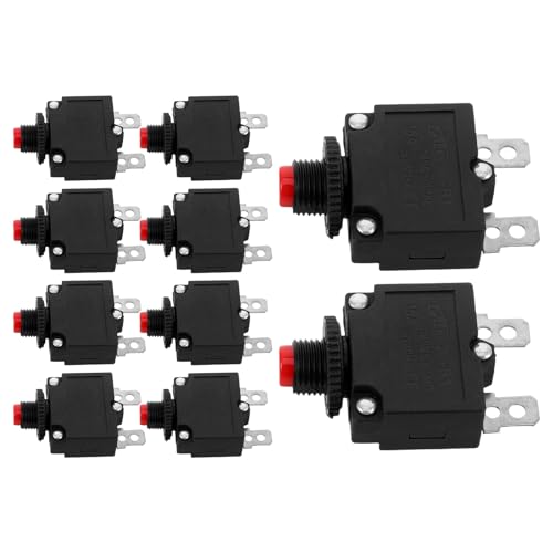 Protector de sobrecarga térmica 15A con botón de reinicio manual pack de 10 piezas para disyuntor