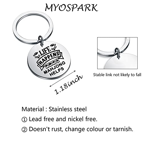 MYOSPARK Llavero Joyeria Para Amantes Del Mahjong miniatura 2