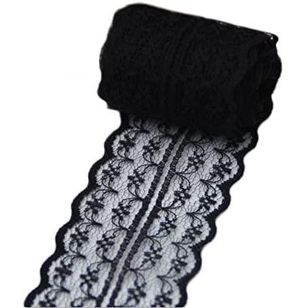 Ribbon Lace Trimming Lace Edge for Dress Design Crafting Patchwork Sewing- Black, 5 yards-image-43