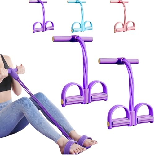 clhjinruoliu Fashion Puller Exercise 8 Tube Pedal Resistance Device Detachable and Adjustable Pedal Resistance Device Stretching Workout Fitness Bands for Home Gym Tones Arms Purple 2pcs