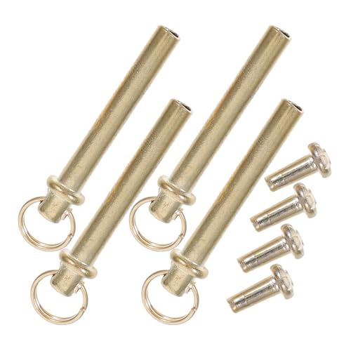 Milisten 4 juegos Kit de Reparación de Remaches y Tuercas para Eje de Abanico Accesorios de Multifunción con Anillo Decorativo Dorado para Abanicos de Papel para Mantenimiento Artesanal