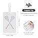 Lacrosse Sticks Glitter Funny Luggage Tag with ID Name Card Fashion Suitcase Labels Baggage Bag Tags