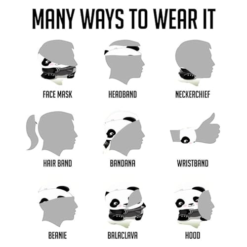 Balaclava Elástica con Diseño de Pandas para Clima Frío para Hombre y Mujer, para Motocicleta, Ciclismo, Esquí y Más miniatura 6