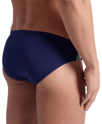 ARENA Performance Men's Zebra Stripes Swim Brief Chlorine Resistant MaxLife Swimsuit Practice Pool Training Bathing Suit4