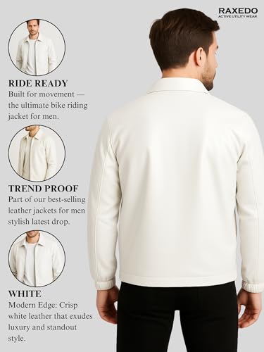 Image of Brown Faux Leather Jacket For Men - Lightweight Stylish Travel Outerwear For Bikers | Leather Jacket For Man - Stylish Lightweight Travel-ready Jacket