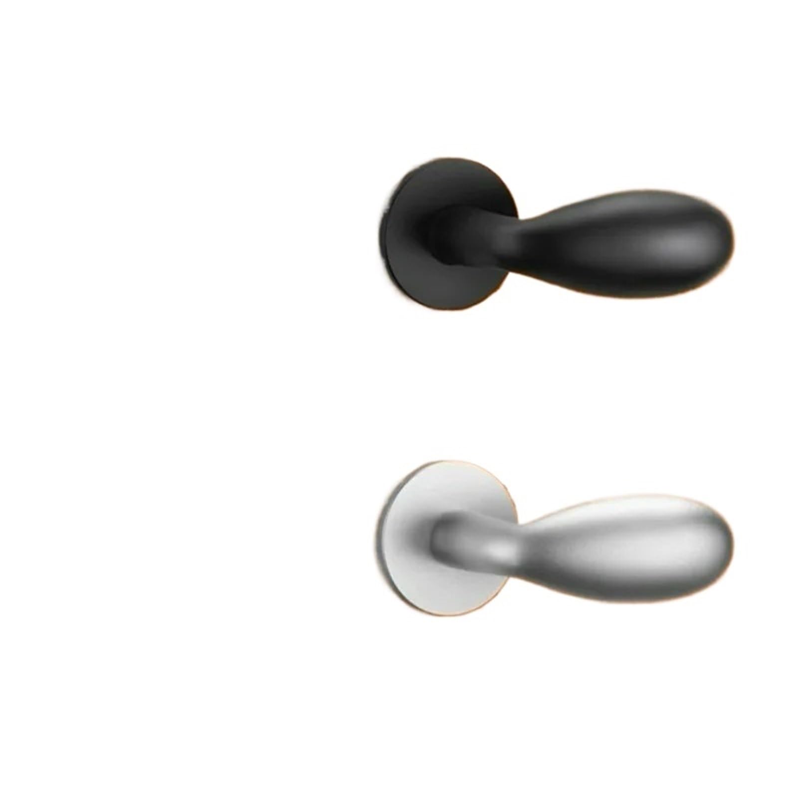 Sxolcoufoh Silvery White Bedroom Door Lock Oval Handle Silent Split 1Pcs(Silvery White)