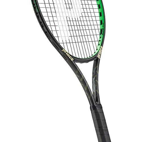 Image of Prince Tennis Racket Graphite Txt2 Tour 100 (290 Grams) With Round Neck Tshirt Red Size M