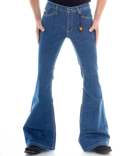 Comycom Star Easy - Pantalones vaqueros para hombre, color azul, azul, 42W x 32L