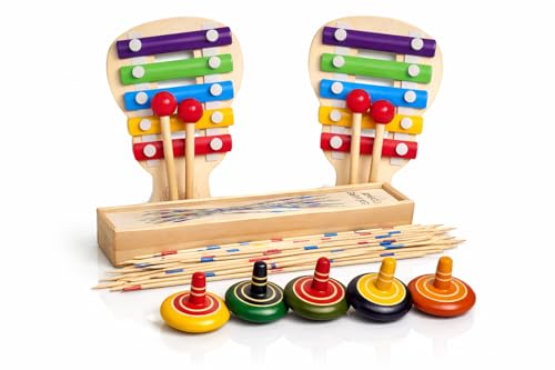 Image of Mikado - Wooden 31 Pickup Stick - Family Indoor & Outdoor Game - Hand Made Toy for Kids - Pack of One Pcs (Combo-4)