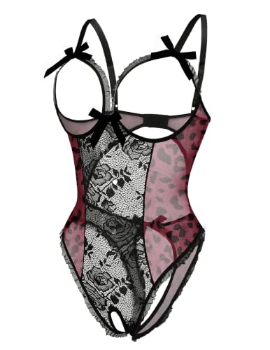 Image of Avidlove Women One Piece Lingerie Sexy Lace Babydoll Mini Bodysuit