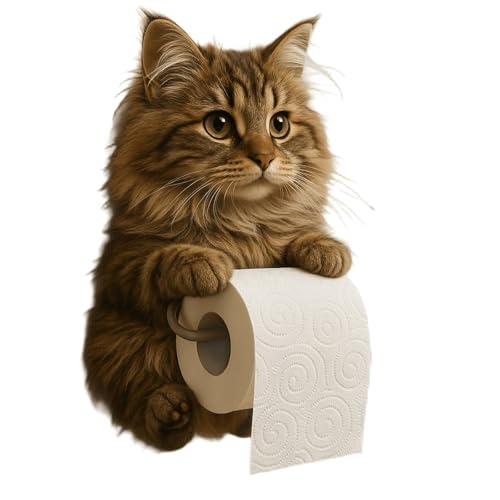 Funny 3D Cats Paper Towel Holder Cat Paper Holder Cute Decorative Toilet Papers Holder Wall Mount Toilet Papers Wall Storage for Bathroom Kitchen Decor Unique Cats Lover Gifts(G)