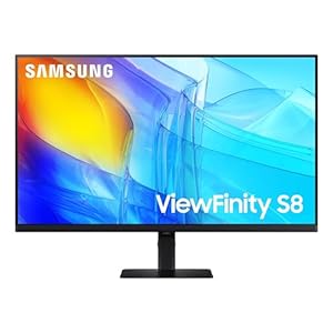 SAMSUNG 32″ ViewFinity S8 (S80D) Series 4K UHD High Resolution Computer Monitor, HDR10, Multiple Ports w/ HDMI, DisplayPort, USB-A, Height Adjustable Stand, LS32D806EANXGO, 2024, 3Yr Warranty