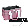 JJRING Craft Organizer Tote Bag, Art Storage Caddy with Multiple Pockets, Pink Sewing Bag for Art, Craft, Scrapbooking, School, Medical, and Office Supplies Storage #2
