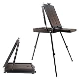 CONDA 70” French Style Easel with Aluminum Legs, Folding Sketch Painting Easel with Drawer, Tripod Easel Stand for Painting, Sketching, Display