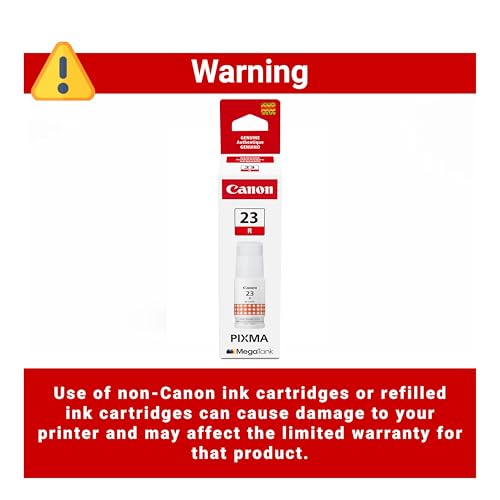 Image of Canon GI-23 Genuine Red Ink Bottle, Compatible with Megatank G620 Printers